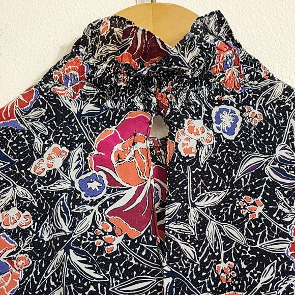 Isabel Etoile Marant Silk Yandra Floral Mock Neck Midi Dress Sz 38/ 6US Classic - Picture 12 of 15